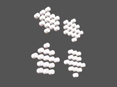 Arrow Dotted Style Symbol V1 002 Low-poly 3D model