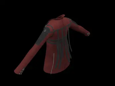 Red Leather Jacket Low-poly 3D model