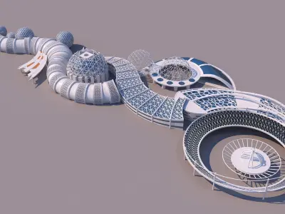 0094 - Organic Building 3D model