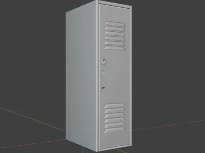detailed locker 3D model 3D model