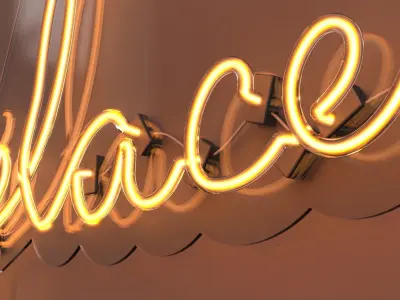 My Happy Place - Neon Sign 3D model
