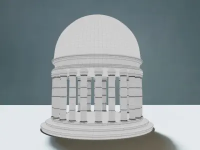 simple temple greek style 3D print model
