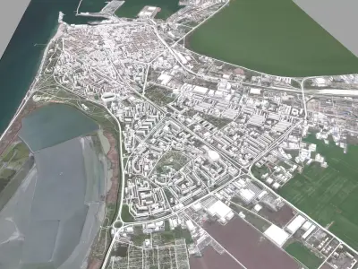 Cityscape Burgas Bulgaria 3D model