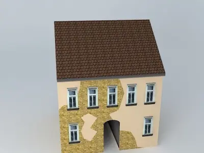18th Century House European Style Low-poly 3D model