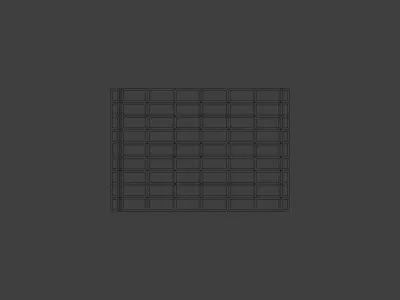 Drain grid of squares Low-poly 3D model