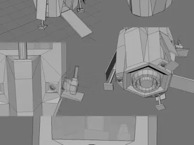 scifi ships 3D model