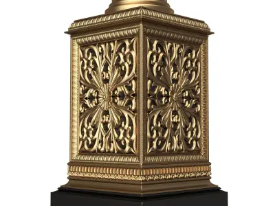 Classic Street Light 0102 Low-poly 3D model