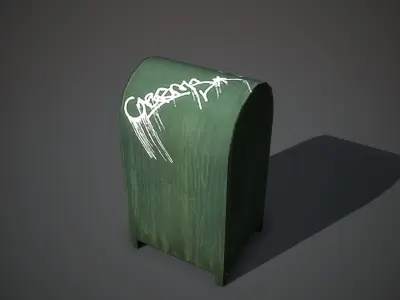Mailbox Mobile Ready Low-poly 3D model