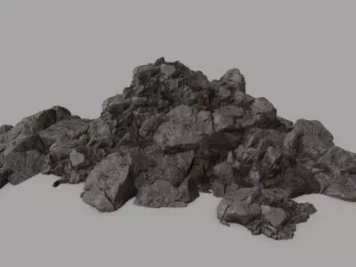 Rock Set Low-poly 3D model shop