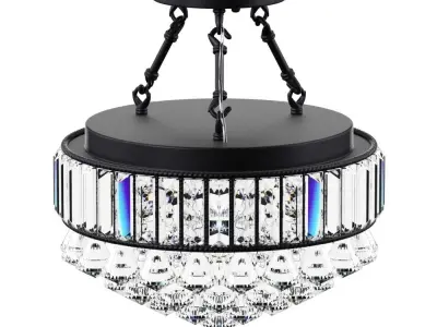 3D Model crystal lamp Aresi 4-Light Semi-Flush Mount  3D model