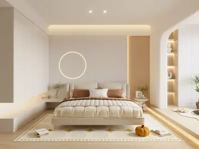 Modern Bedroom 3D Model 3D model