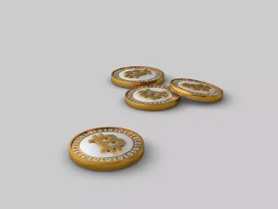 Bitcoin 3D Model coin 3D model