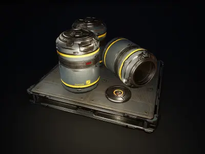 Sci-Fi Crates Pack - Game-Ready UE4 Assets Low-poly 3D model