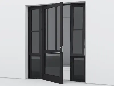 Aluminium door 212 3D model