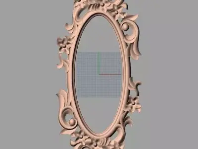 Photo frame 3D relief models STL Files used for CNC Router E641 3D model