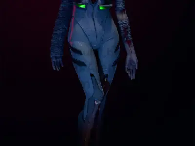 Rei Ayanami -  Realistic Anime-Style Statue 3D print model