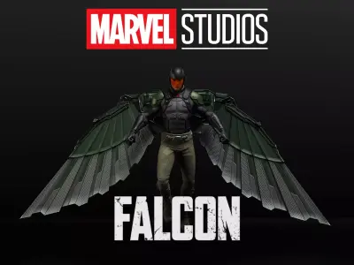 Falcon Low-poly 3D model