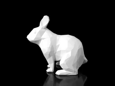 Rabbit Low Poligonal Low-poly 3D model