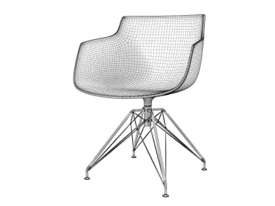 Flow Armchair 4-legged LEM 3D model