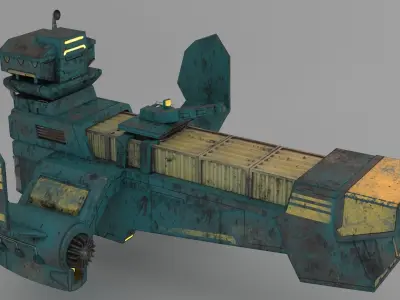 Sci-fi Cargoship 3D model