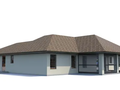 House-001 -Low Poly house 3D model