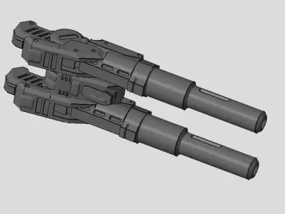 CHIBI-TECH SD - SBR-VII GUNPOD          3D print model