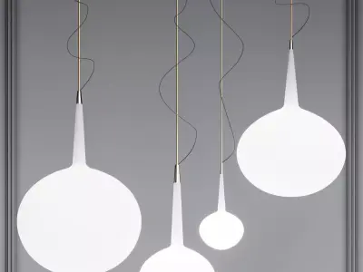 CASTORE four spheres hanging from ceiling 3D model