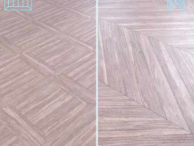 Parquet - Laminate - Wooden floor 2 in 1 Low-poly 3D model 60