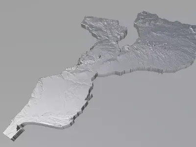 Mozambique Terrain Country 3D model
