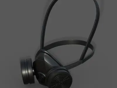 Gas mask respirator military combat protection  Low-poly 3D model buy