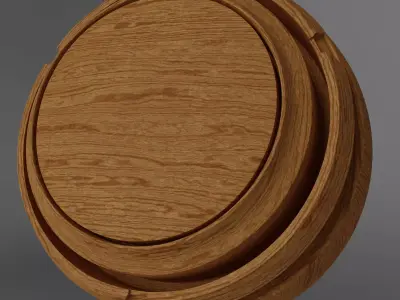 Seamless PBR Wood - Oak Red Dark 002 Texture