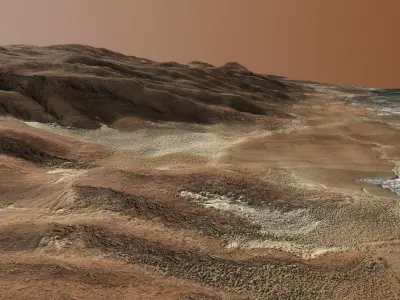 Desert Hills Surface Terrain Landscape Environment PBR 34 Low-poly 3D model