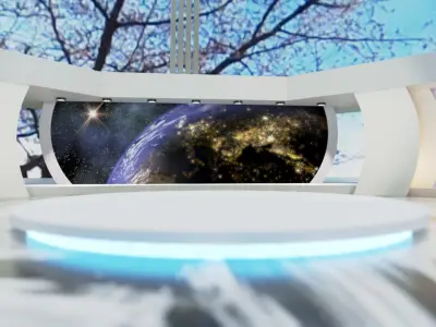Virtual TV Studio 3D model