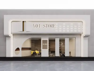 Modern Retail Storefront 3D model