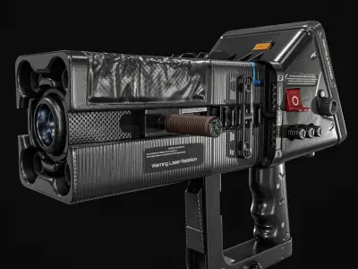 Sci fi Portable Scanner  With Addon Low-poly 3D model