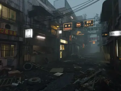 Abandoned town 3D model