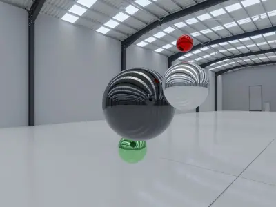 HDRI - Industrial Warehouse Interior 10 - 8192x4096 Texture