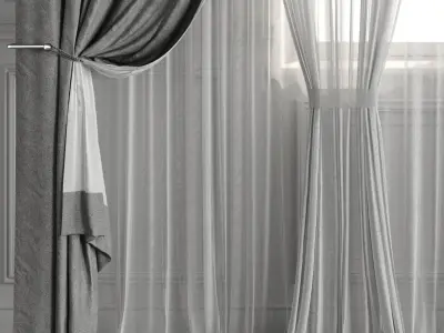 Curtain Set 501C 3D model