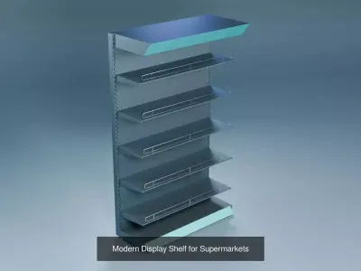 Supermarket product rack 3D Model Pack