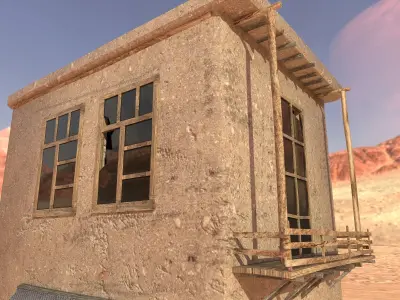 Afghan Old House Low-poly 3D model