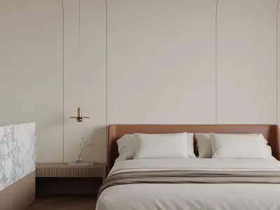 Bedroom interior scenes 3D model 39