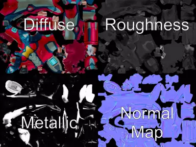 Futuristic Heroine Armor model pack Low-poly 3D model