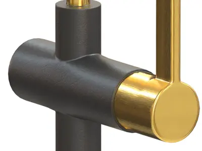 Valves-01 kitchen faucet gold Free 3D model