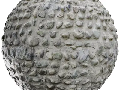  PBR Stone Texture 07 - River Rock and Pebble Stone - 4K Scanned Texture