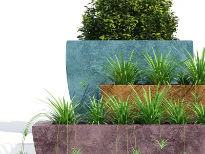 Square planters - planters 3D model