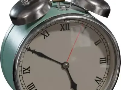 Alarm clock Low-poly 3D model