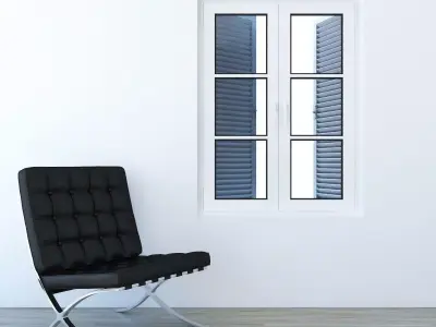 Blue External Shutters 3D model