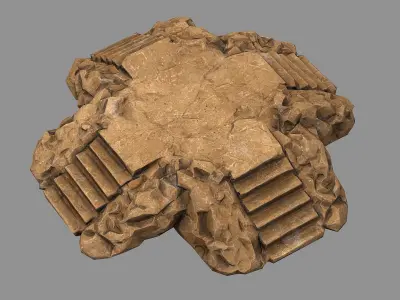 Staris Rock 05 Low-poly 3D model