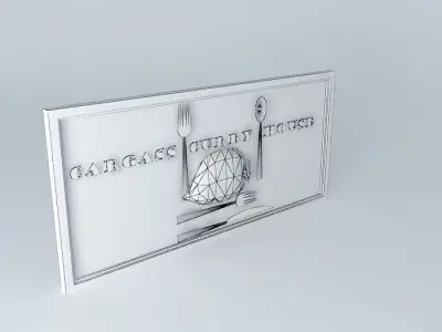  Curry House - Signboard Free 3D model