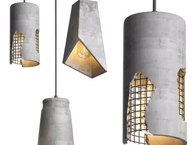  Loft Designe Ceiling Light Collection 2 3D model